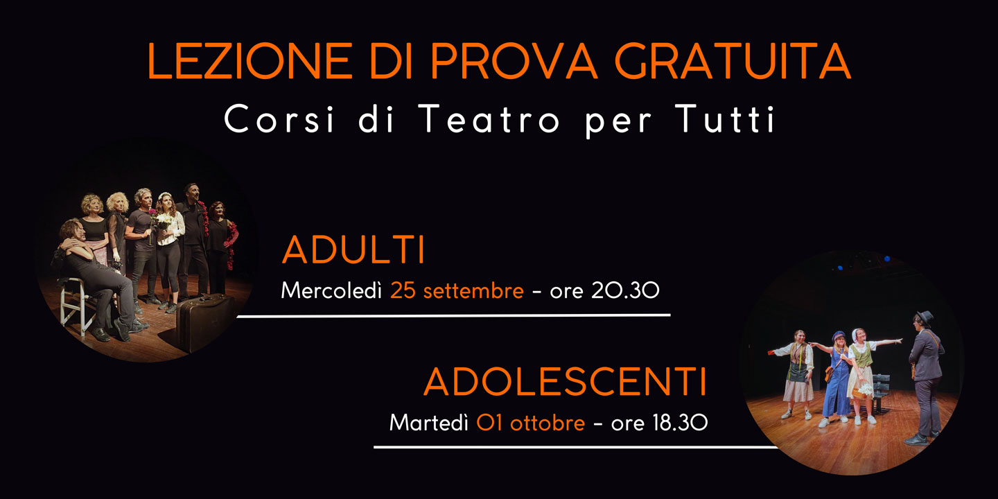 PROMO LEZIONI DI PROVA TEATRO PER TUTTI